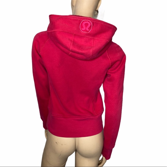 Lululemon Women’s Vintage Scuba Sweater Zippered Hooded Jacket Top Pink - Picture 3 of 7